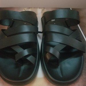 Zara Black Strappy Flats